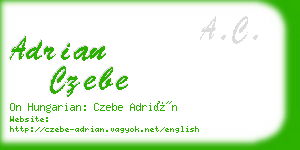 adrian czebe business card